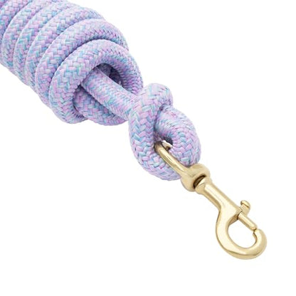 Weaver Equine 10' Horse Cowboy Lead Rope with Brass Snap - color: Light Purple/Light Blue/Light Green
