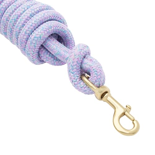 Weaver Equine 10' Horse Cowboy Lead Rope with Brass Snap - color: Light Purple/Light Blue/Light Green