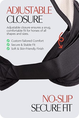 HORZE Horse Fly Mask with Nose Cover, Soft Micro Mesh Full Face Design