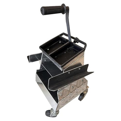 Horse shoeing Box with Lightweight and Compact Design, 2 Large Shelves for Easy Access, Vinyl Top Tray with Divider, tool hanger, and Two Aluminum Rasp Holders