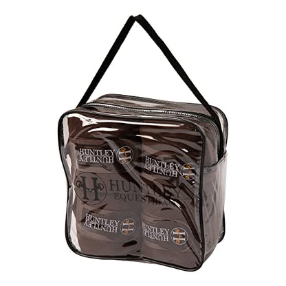 Huntley Equestrian Polo Wraps for Horses Protective Leg Support Bandage, Training, Exercising & Turnout - Pack of 4 - Brown - color: Brown