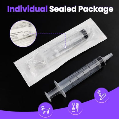 30 PCS 10ml Oral Syringe With Cap, Plastic Syringes without Needle for Medicine Dropper, Liquid Measuring, Handicrafts, Individually Sealed, Luer Slip - style: 10ML