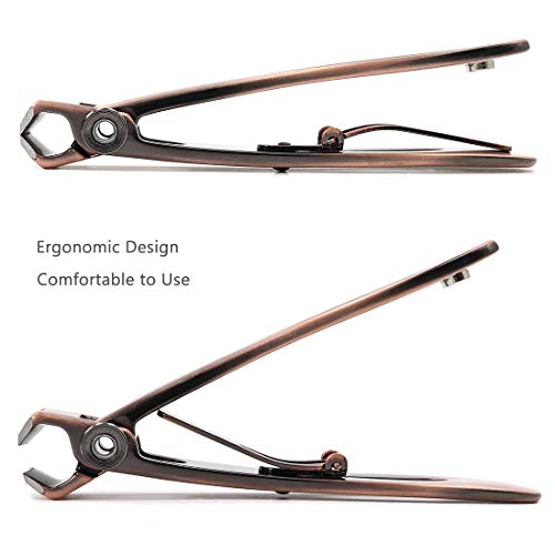 Ultra Wide Jaw Opening Nail Clippers Set, Toenail Clippers for Thick Nails, Heavy Duty Nail Cutter, Stainless Steel Toe Nail Clippers for Seniors, Men & Women Manicure,Pedicure,Big(Bronze) - color: Bronze