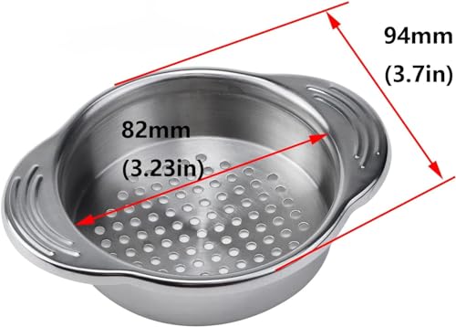 Antrader 4.5inch Stainless Steel Strainer for Straining, Draining & Rinsing
