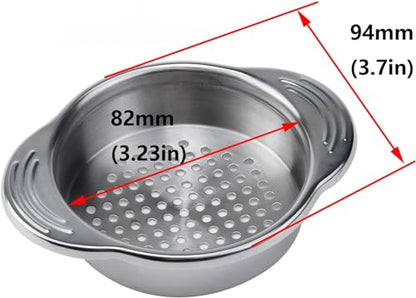 Antrader 4.5inch Stainless Steel Strainer for Straining, Draining & Rinsing