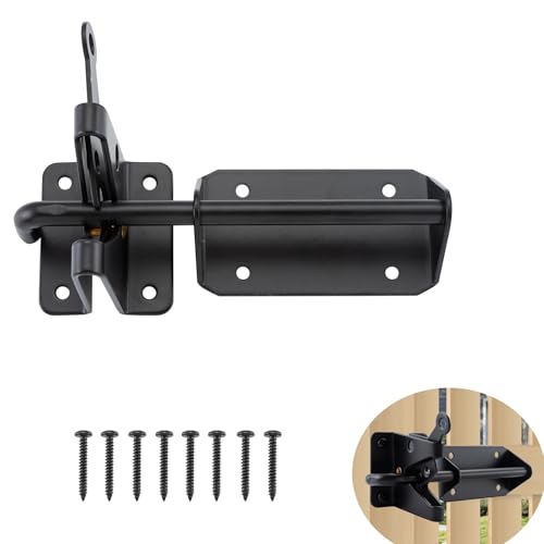 HOME MASTER HARDWARE Self Locking Gate Latch, 7-1/2" Security Door Latches