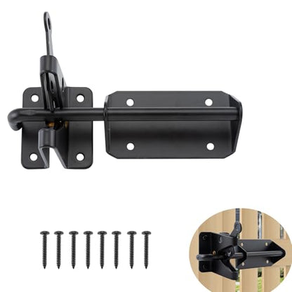 HOME MASTER HARDWARE Self Locking Gate Latch, 7-1/2" Security Door Latches