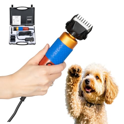 200W Electric Sheep Shears, Low Noise Livestock Clippers with 9.4ft Cord, Variable Speed Grooming Trimmer, Wooden Aluminum Handle, 2 Blades & Guide Combs for Sheep Goat Alpaca Llama Dog Rabbit