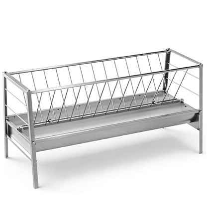 99 Gallons Goat Hay Feeder, 25'' Wide Hay Rack for Goats, Heavy Duty Galvanized Steel Hays Rack, Hays Feeders with 8'' Removable Deep Feeders Pan, Easy Assembly Goat Feeder for Sheep, Cows