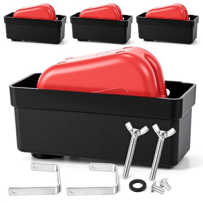 Lounsweer 4 Pack Water Trough Float Valve for Stock Tank Water Tank Float Valve Controlled, Monitors Level Adjustable Automatic for Livestock Cattle Goat Horse Swimming Pool Pond Farm