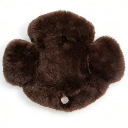 Western-Style Sheepskin Saddle Seat Cover, Sheepskin Saddle Pad, Genuine Merino Sheepskin Saddle Pad - color: Brown