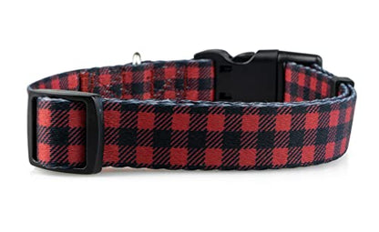 Limeloot Buffalo Plaid Dog Collar, Small - color: Buffalo Plaid, size: Small