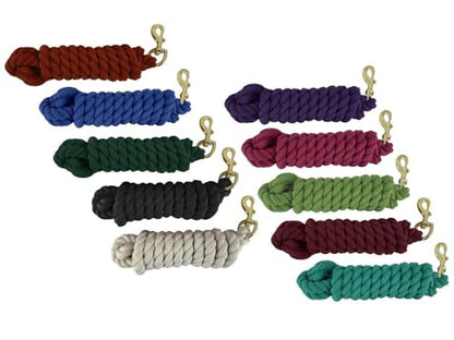 Showman 10' Braided Cotton Lead w/Brass Snap - color: Black