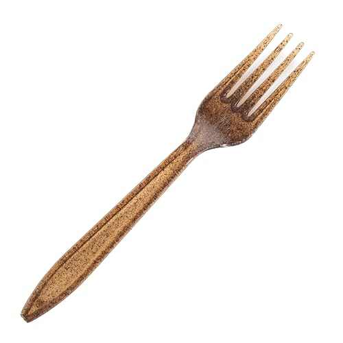 Sustainable Agave Co - Agave Fiber Forks - 24 Count - Plant-Based, Made With Upcycled Materials - Brown, Bulk