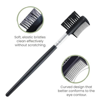 MEDUWEDU 5 Pack Flea & Lice Comb Set for Cats, Dogs & Kids – Stainless Steel Fine Tooth Nit Comb Kit with Double-Sided Tear Stain Remover, Grooming Brush & Peine para Piojos for Thick Hair (Pink) - color: Pink