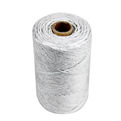 Portable Electric Fence Polywire, 656 Feet 200 Meter, 6 Conductors, White Color