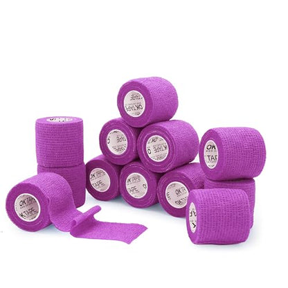 OK TAPE Self Adherent Cohesive Bandages Wrap 12Packs 2" x 5 Yards - color: Light Purple, size: 2 In x 5 Yards