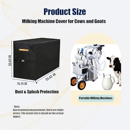 Milking Machine Cover for Cows and Goats, 35.4”x15.8”x35.8”