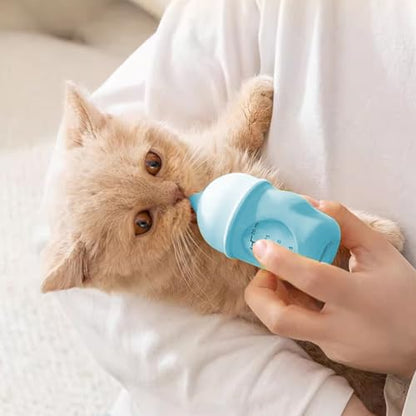Pet Feeder Bottle Kitten Bottle Anti Choking Design(Blue,20 ml) - color: blue