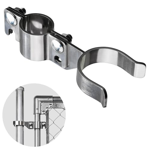 Heavy Duty Stainless Steel 1-3/8" x 1-7/8" Chain Link Fence Gate Fork Latch with Hole for Padlock（Fit 1 3/8" Gate Frame） 1Pack - size: 1-3/8''x1-7/8''-1P