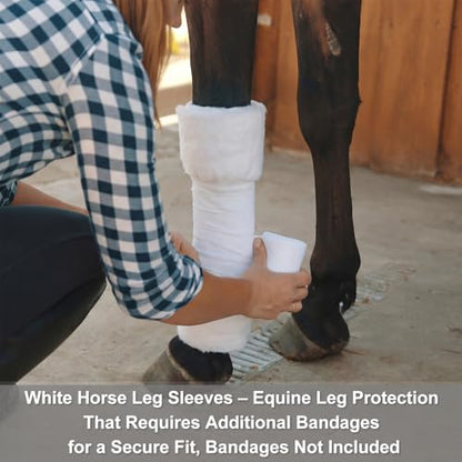 Abbylike 12 Pack Cotton Horse Leg Wraps Liner 12"x 36" Soft Breathable No Bow Wraps for Horses Standing Horses Sheep Stall Wrapping & Trailering - size: 12"X 36"