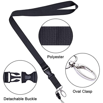 Wisdompro Office Lanyard, 5 Pack 23 inch Neck Strap Lanyards - Black - color: 5pack Black