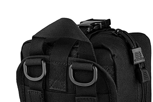 Scherber Premium IFAK Kit Trauma Pack | HSA/FSA Approved | SOF Tourniquet, QuikClot 4x4 HyFin Chest Seal, Israeli Bandage | Fully Stocked MOLLE Pouch for Gunshot, Bleeding, Major Wound Care (Black) - color: Black