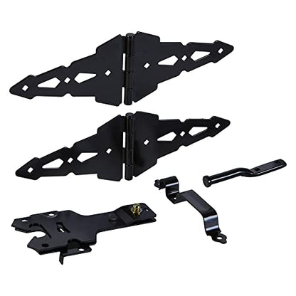 National Hardware N109-306 V8420 Deluxe Strap Hinge Gate Kit in Black (Pack of 5) - size: (Pack of 5)
