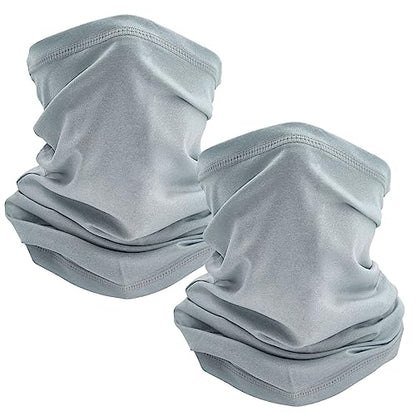 TICONN Neck Gaiter for Men Women, Cooling Bandana Face Mask Cover Gator - color: Chiseled Stone-2pk, style: Quick Dry