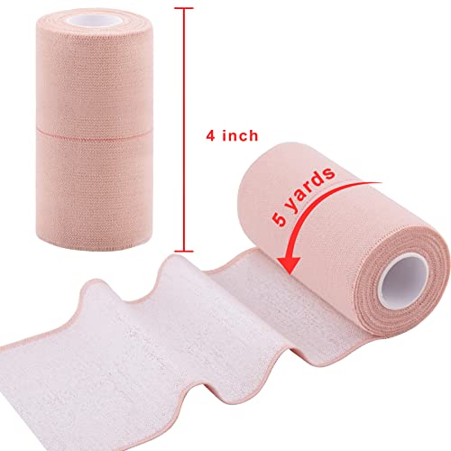 BQTQ 12 Rolls Elastic Adhesive Tape 4 Inch Self Adherent Stretch Bandages - size: 4 Inch 12Rolls