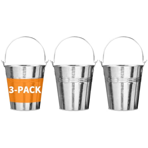 Grease Bucket for Pellet Grill Smokers – 3-Pack Heavy Duty Galvanized Steel Drip Catcher, Rust-Proof 5.6" Diameter, Easy Clean BBQ Accessory - color: Steel 3pack