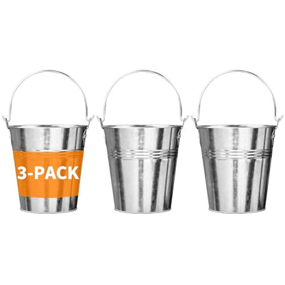 Grease Bucket for Pellet Grill Smokers – 3-Pack Heavy Duty Galvanized Steel Drip Catcher, Rust-Proof 5.6" Diameter, Easy Clean BBQ Accessory - color: Steel 3pack