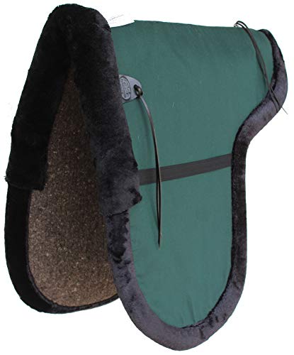 CHALLENGER Australian Horse Wool Felt Premium Shaped Trail Rider Comfort Pad Black 109SP565 - color: Green