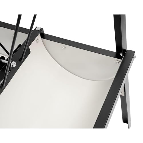Pasture Hay Feeder 2 in 1 55 Gallon Livestock Feed Trough with 22 - color: Black