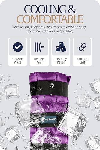 Equinavia Cool Relief Therapy Equine Ice Boots for Horses-Gel Cooling Wraps - color: Purple