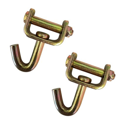 2 Pack 2" Swivel J Tow Hook Heavy Duty Replacement for Tie Down Straps - size: 2 - Pack