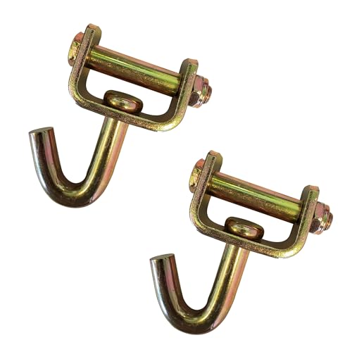 2 Pack 2" Swivel J Tow Hook Heavy Duty Replacement for Tie Down Straps - size: 2 - Pack