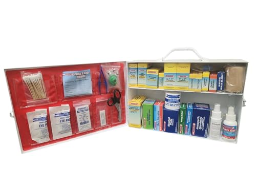 Rapid Care First Aid 80097 2 Shelf All Purpose First Aid Kit Cabinet, Class A+, Exceeded OSHA and ANSI Z308.1 2015, Wall Mountable - size: 2 Shelf, style: Class A+ OSHA/ANSI 2015