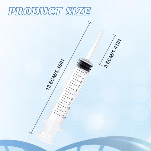 Wisdom Teeth Syringe, 12ml Dental Irrigation Syringe (10 Pack) - style: Straight Tip 10 Pack