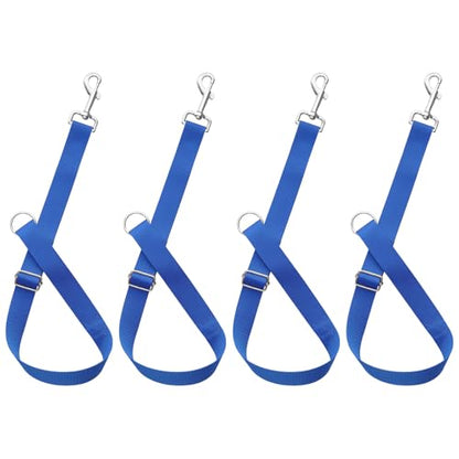 4Pcs Horse Bucket Strap Hangers Nylon Straps Hanging Feed Tack - color: Blue