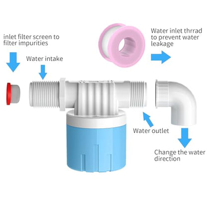 "1/2" Automatic Water Level Contro | Water trough float valve - style: 1/2inch Side water