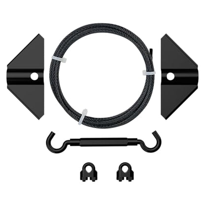 National Hardware Anti-Sag Gate Kit, Steel, Exterior Use, Black