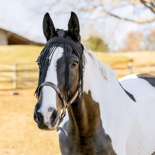 Horze Horse Fly Mask Veil, Soft Stretch, Ultra Lightweight Equine Fly Mask - size: M