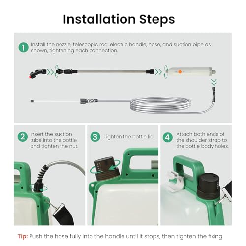 SunSettler 2 Gallon Electric Weed Sprayer with Telescopic Wand - size: 8L