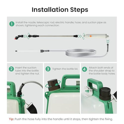 SunSettler 2 Gallon Electric Weed Sprayer with Telescopic Wand - size: 8L
