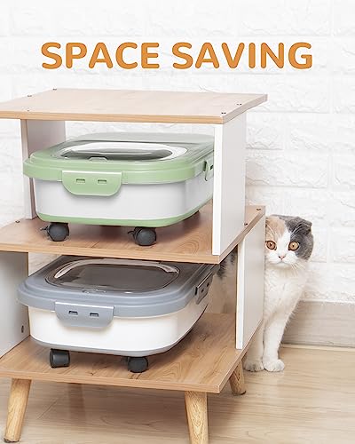 20-23 Lbs Dog Food Storage Container,Collapsible Dog Food Container - color: Grey