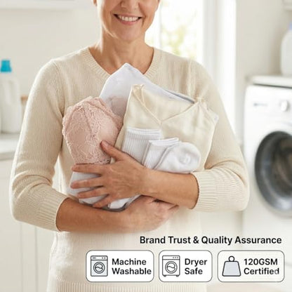 12x16 Small Mesh Laundry Bags for Delicates, 4-Pack – for Lingerie, Bras, Socks & Swimwear – 120GSM Honeycomb Mesh Protects Delicates in Washer & Dryer - size: M