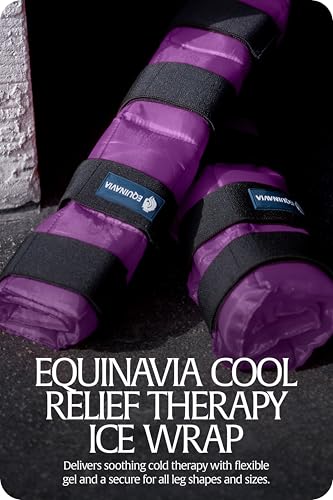 Equinavia Cool Relief Therapy Equine Ice Boots for Horses-Gel Cooling Wraps - color: Purple