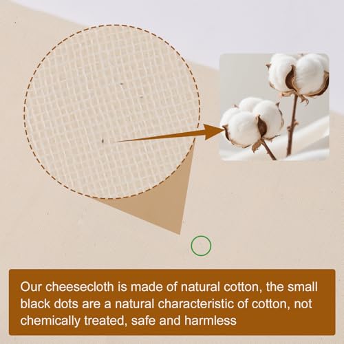 5 PCS Cheese Cloths, 36x36 Inch Cheesecloth Reusable Unbleached, Cheese Cloths for Straining, Cheese Making,Juicing,Baking & Cooking. - size: 36x36in