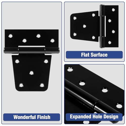TDCHINGES Large Gate Door Hinges 3.5 Inch Heavy Duty 2 Pack Thick 3mm Shed - size: 2Pack-3.5inch